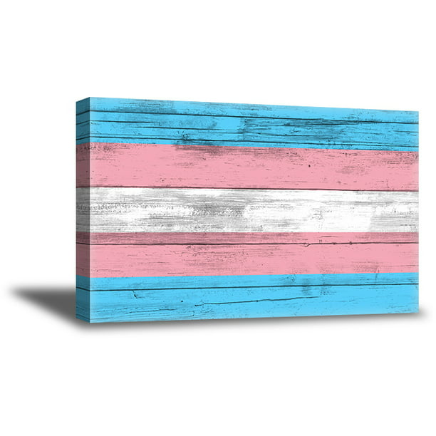 30cm Beautiful Butterfly Design & LGBT Transgender Trans Flag car sticker Decal